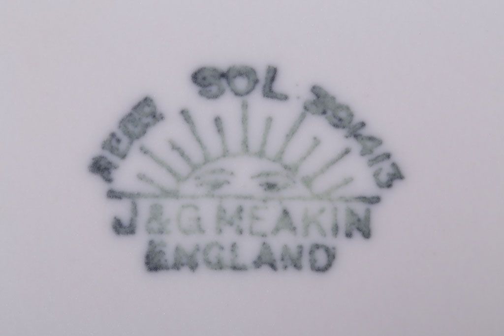 イギリスビンテージ　J&G　MEAKIN(ミーキン)　ROMANY(ロマニー)シリーズ　深皿・大小オーバルプレート3点セット(洋食器)