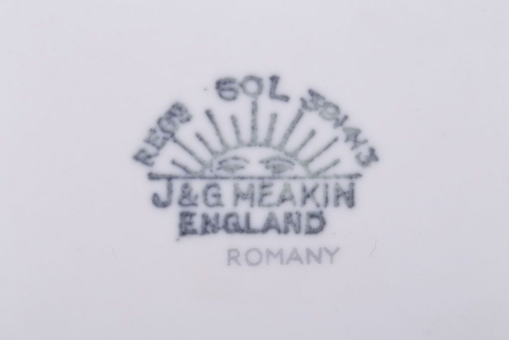 アンティーク雑貨　イギリスビンテージ　J&G　MEAKIN(ミーキン)　ROMANY(ロマニー)シリーズ ディナープレート3枚セット(2)(洋食器)