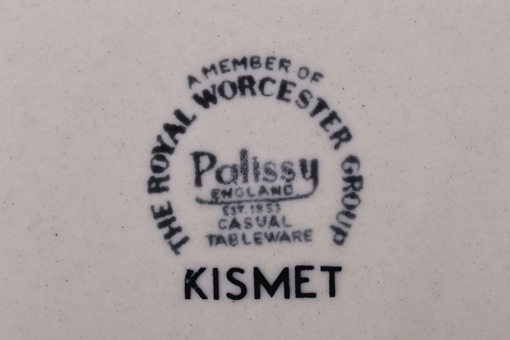 アンティーク雑貨　イギリスビンテージ　Palissy(パリシー)　kismet(キスメット)シリーズ　平皿2枚セット(1)(洋食器)