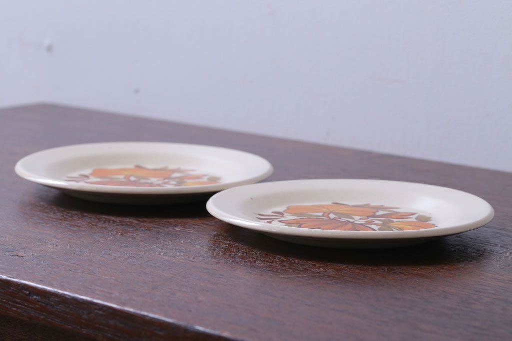 アンティーク雑貨　イギリスビンテージ　Palissy(パリシー)　kismet(キスメット)シリーズ　平皿2枚セット(2)(洋食器)