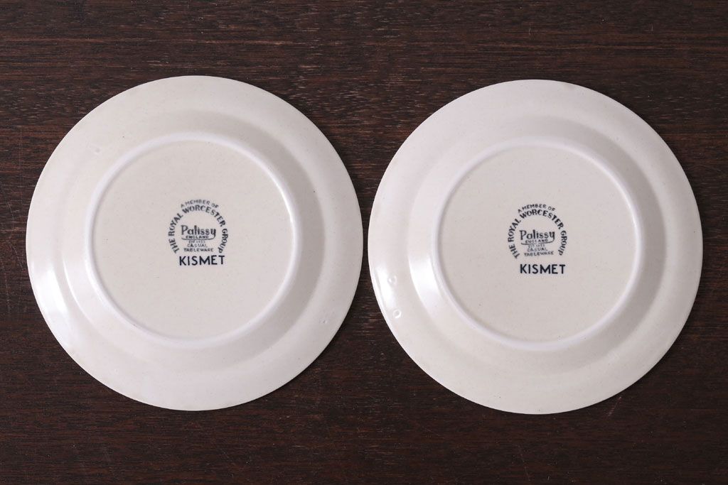 アンティーク雑貨　イギリスビンテージ　Palissy(パリシー)　kismet(キスメット)シリーズ　平皿2枚セット(2)(洋食器)