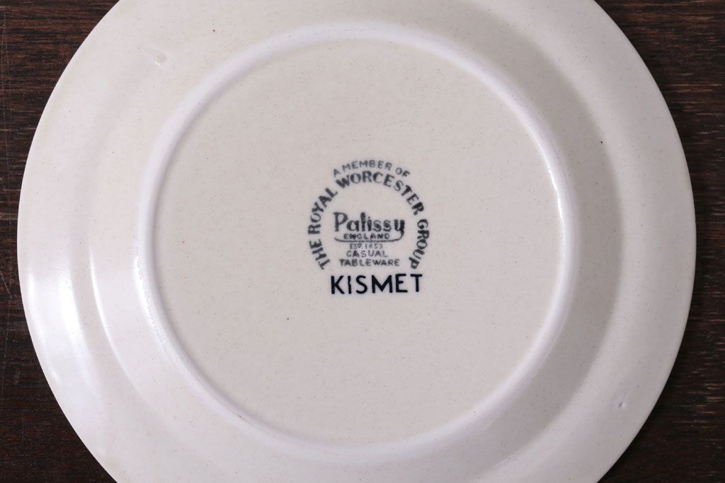 アンティーク雑貨　イギリスビンテージ　Palissy(パリシー)　kismet(キスメット)シリーズ　平皿2枚セット(2)(洋食器)