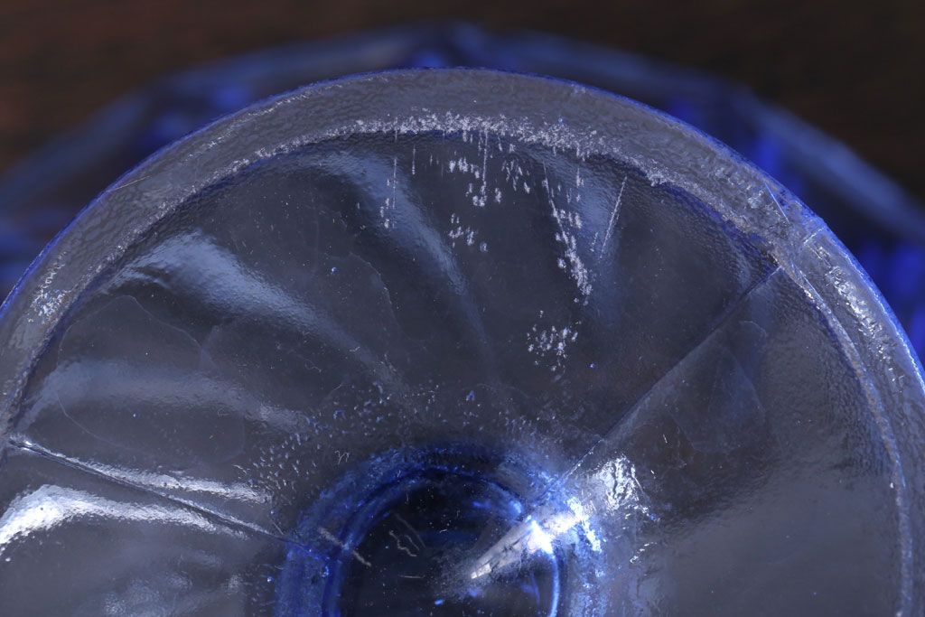 アンティーク雑貨　昭和レトロ　アンティーク氷コップ3個セット(プレスガラス)