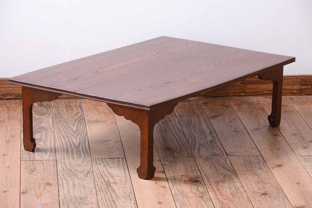 アンティーク家具　和製アンティーク　古い欅材の小さな座卓(テーブル・机)