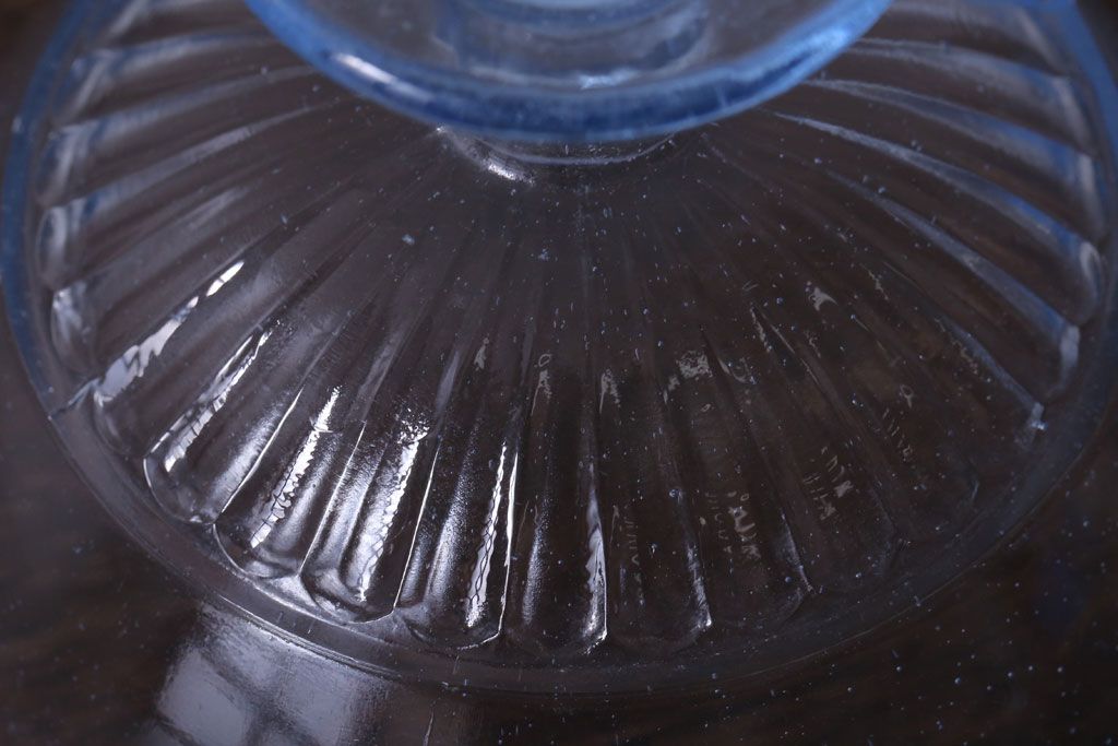アンティーク雑貨　和製アンティーク　レトロな氷コップ2個セット(プレスガラス)(1)