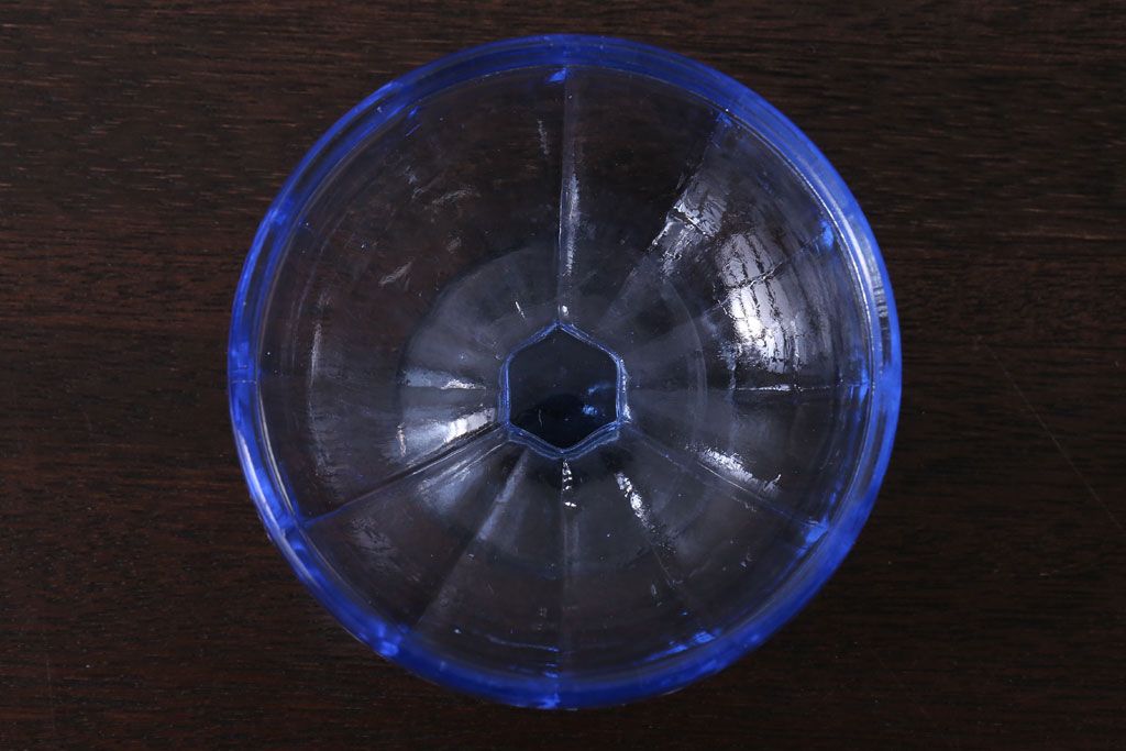 アンティーク雑貨　和製アンティーク　レトロな氷コップ3個セット(プレスガラス)
