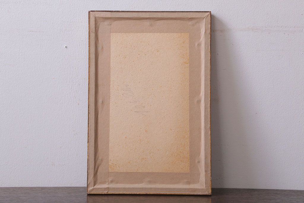 アンティーク雑貨　イギリスビンテージ　壁掛け絵画　フレーム(天使)