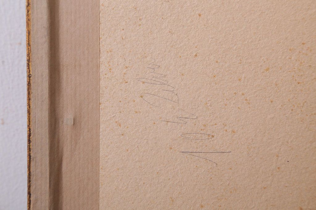 アンティーク雑貨　イギリスビンテージ　壁掛け絵画　フレーム(天使)