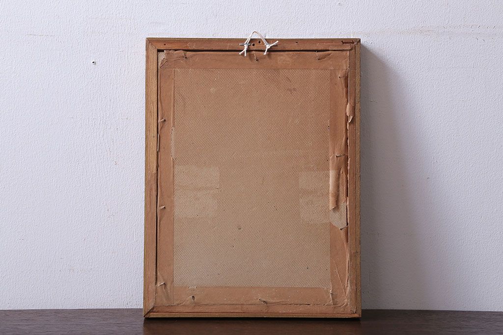 アンティーク雑貨　イギリスビンテージ　壁掛け絵画　フレーム(船)