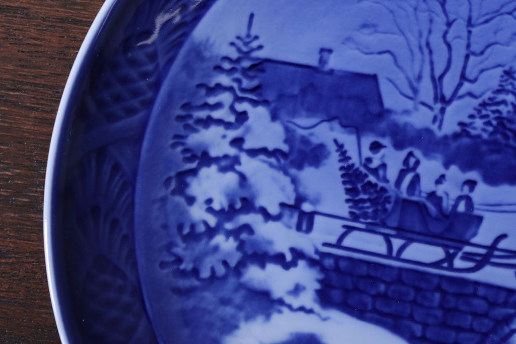アンティーク雑貨　中古　ROYAL COPENHAGEN(ロイヤルコペンハーゲン)　イヤープレート　1999年