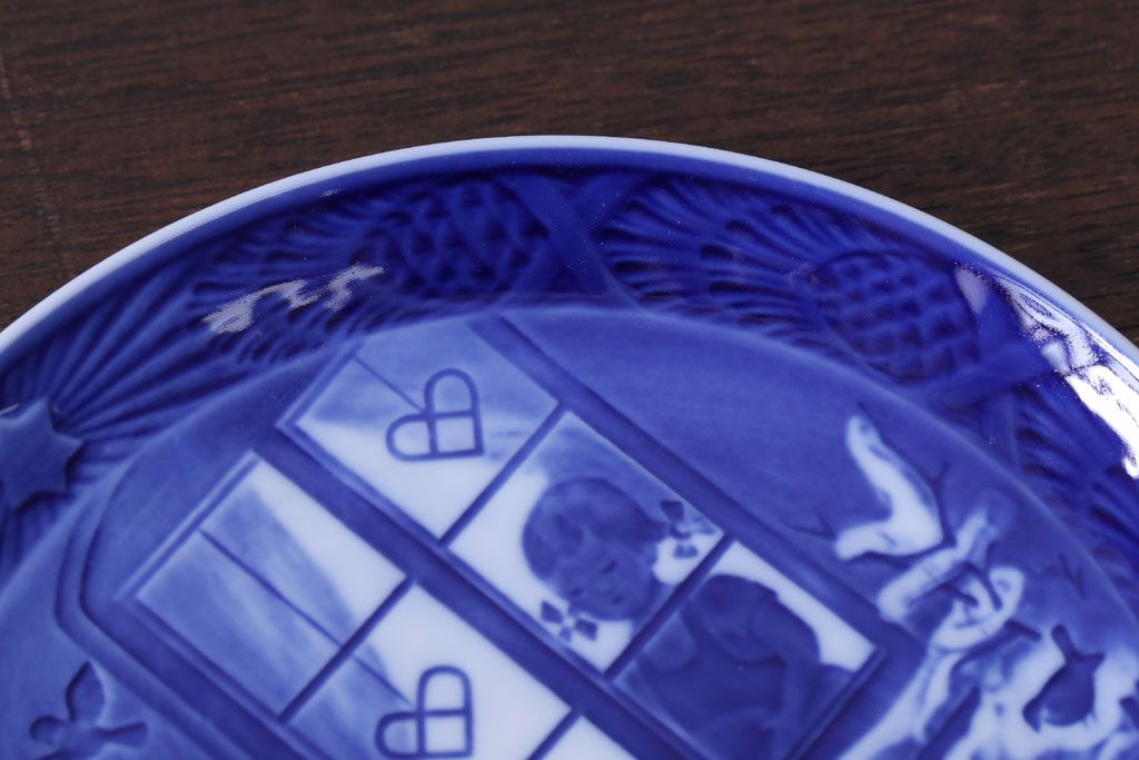 アンティーク雑貨　中古　ROYAL COPENHAGEN(ロイヤルコペンハーゲン)　イヤープレート　2001年