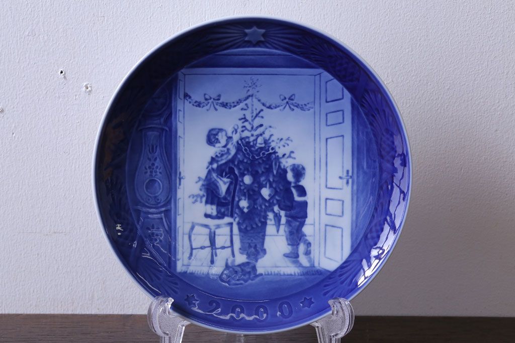 アンティーク雑貨　中古　ROYAL COPENHAGEN(ロイヤルコペンハーゲン)　イヤープレート　2000年