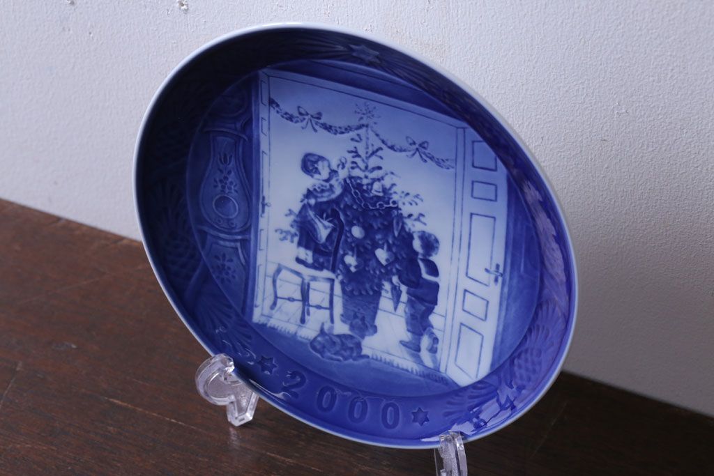 アンティーク雑貨　中古　ROYAL COPENHAGEN(ロイヤルコペンハーゲン)　イヤープレート　2000年