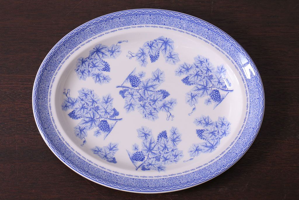 アンティーク雑貨　イギリスWedgwood(ウェッジウッド)　オーバルプレート(平皿)(洋食器)