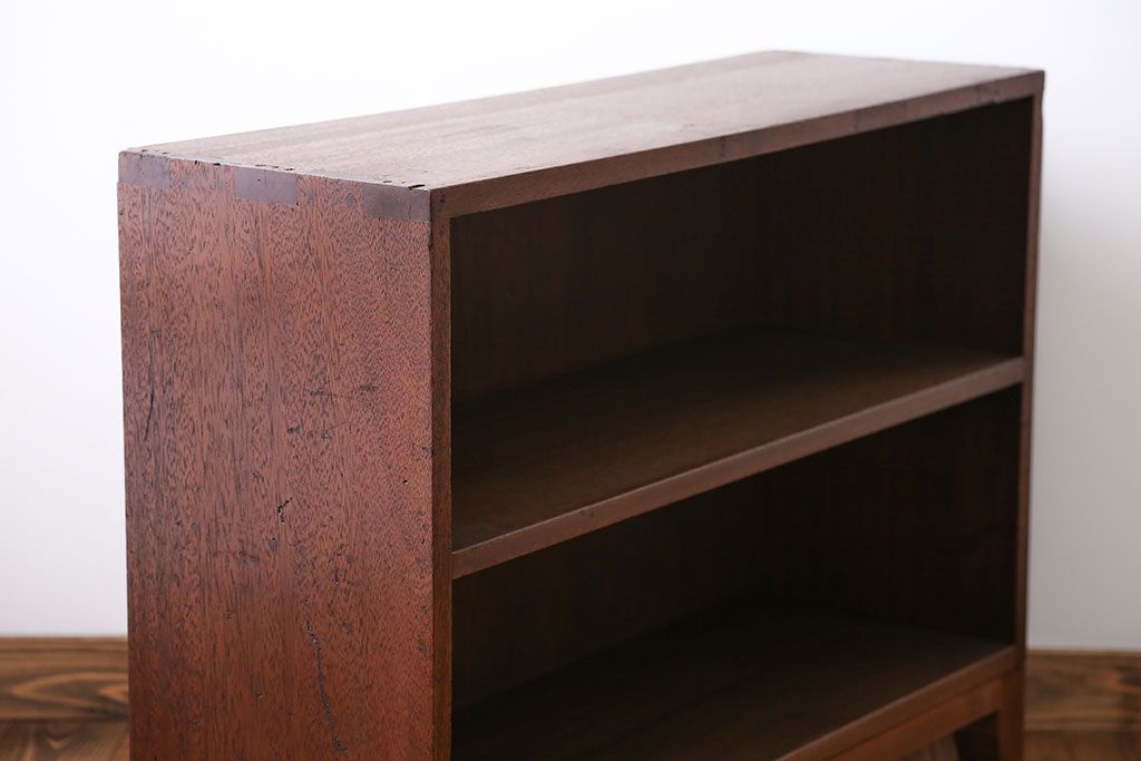 レトロ家具 昭和レトロ シンプルな脚付き本棚(飾り棚 レトロ家具 昭和レトロ シンプルな脚付き本棚(飾り棚