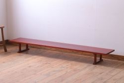 アンティーク家具　和製アンティーク　古い木の朱色裁ち板(2)