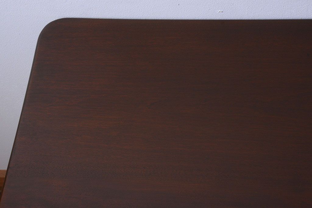 アンティーク家具　和製アンティーク　組み立て式!古いカバ材のシンプルでモダンな両袖机(デスク)