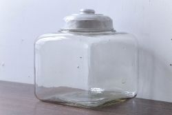 アンティーク雑貨　昭和レトロ　アンティーク四角ガラス瓶(ビン)
