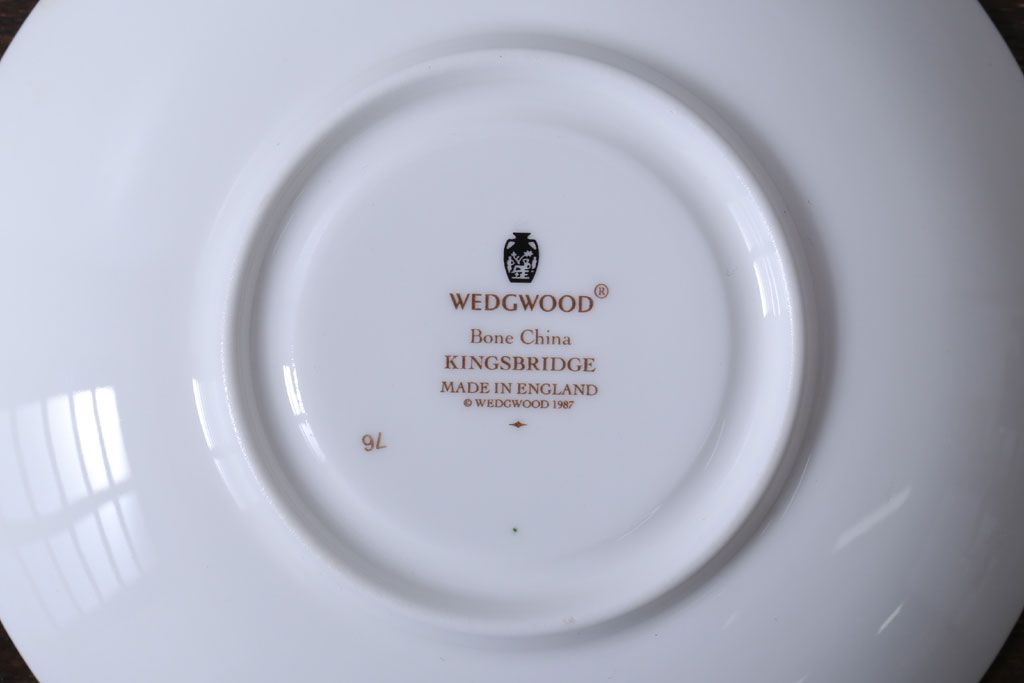 中古　イギリスWedgwood(ウェッジウッド)　キングスブリッジ　カップ&ソーサー・シュガー・クリーマー(洋食器)