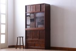 アンティーク家具　和製アンティーク　高級品!前面桑材・側面栗材の重ね茶箪笥