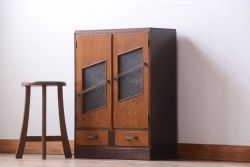 レトロ家具　昭和レトロ　ミッドセンチュリー　古い木製のアンティーク本箱