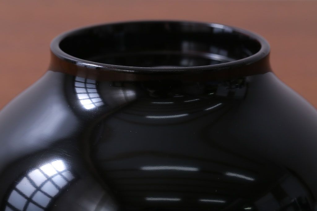アンティーク雑貨　アンティーク　大正〜昭和初期　金魚の図　木製蒔絵盃洗(漆器)(1)