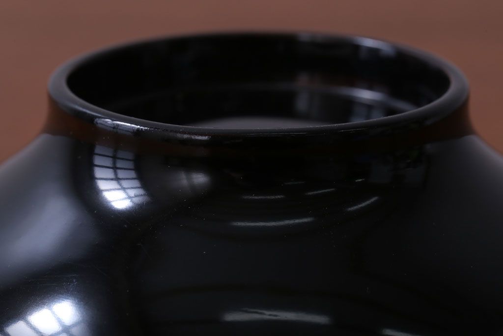 アンティーク雑貨　和製アンティーク　大正〜昭和初期　金魚の図　木製蒔絵盃洗(漆器)(2)