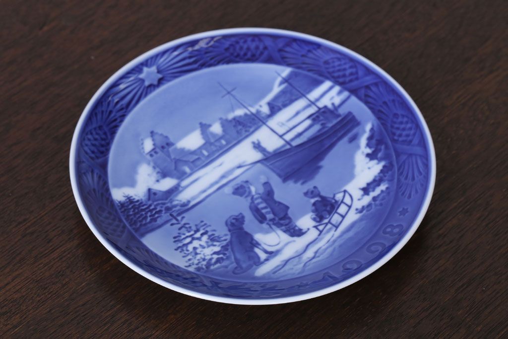 アンティーク雑貨　中古　ROYAL COPENHAGEN(ロイヤルコペンハーゲン)　イヤープレート　1998年