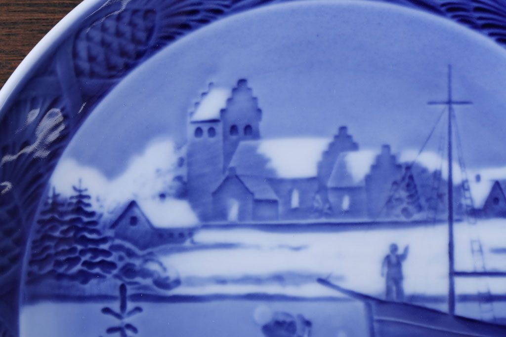アンティーク雑貨　中古　ROYAL COPENHAGEN(ロイヤルコペンハーゲン)　イヤープレート　1998年