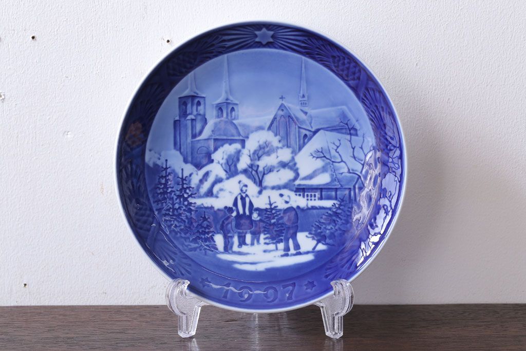 アンティーク雑貨　中古　ROYAL COPENHAGEN(ロイヤルコペンハーゲン)　イヤープレート　1997年