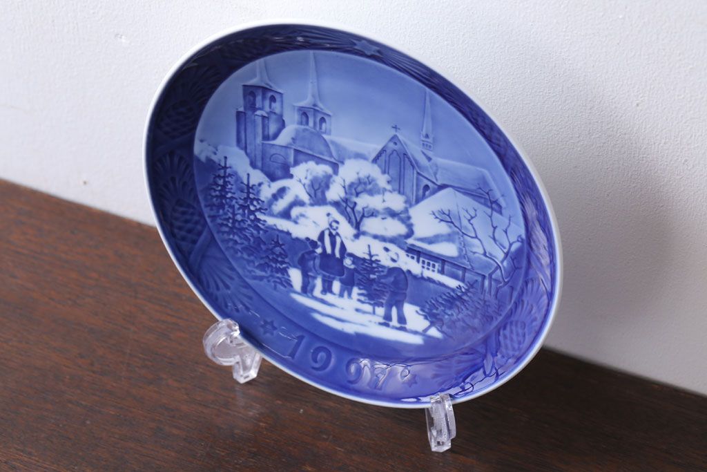 アンティーク雑貨　中古　ROYAL COPENHAGEN(ロイヤルコペンハーゲン)　イヤープレート　1997年