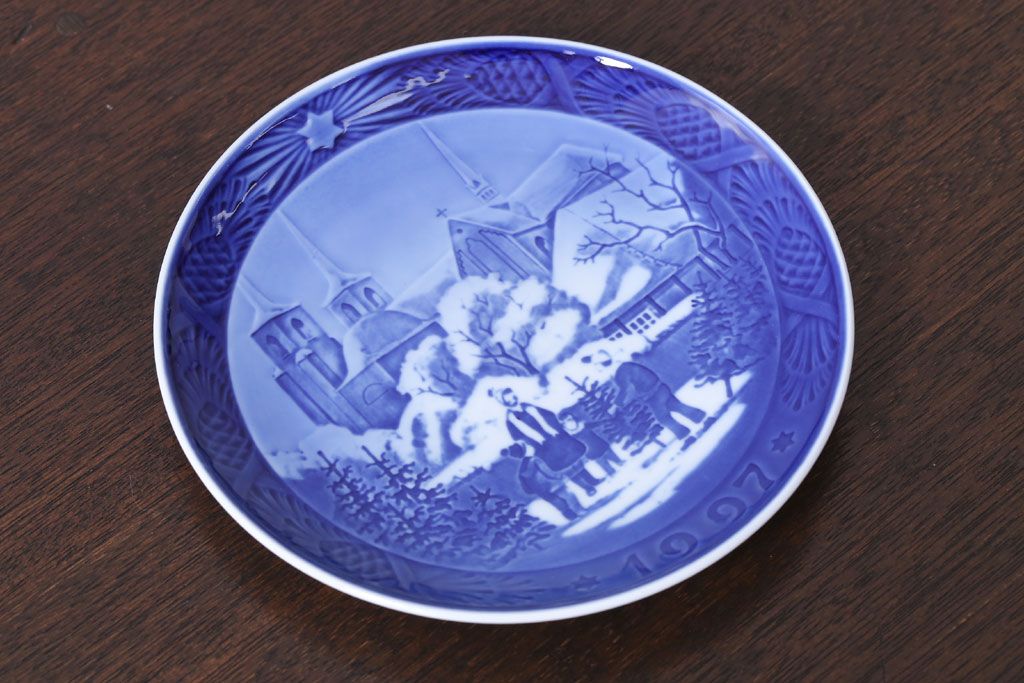 アンティーク雑貨　中古　ROYAL COPENHAGEN(ロイヤルコペンハーゲン)　イヤープレート　1997年