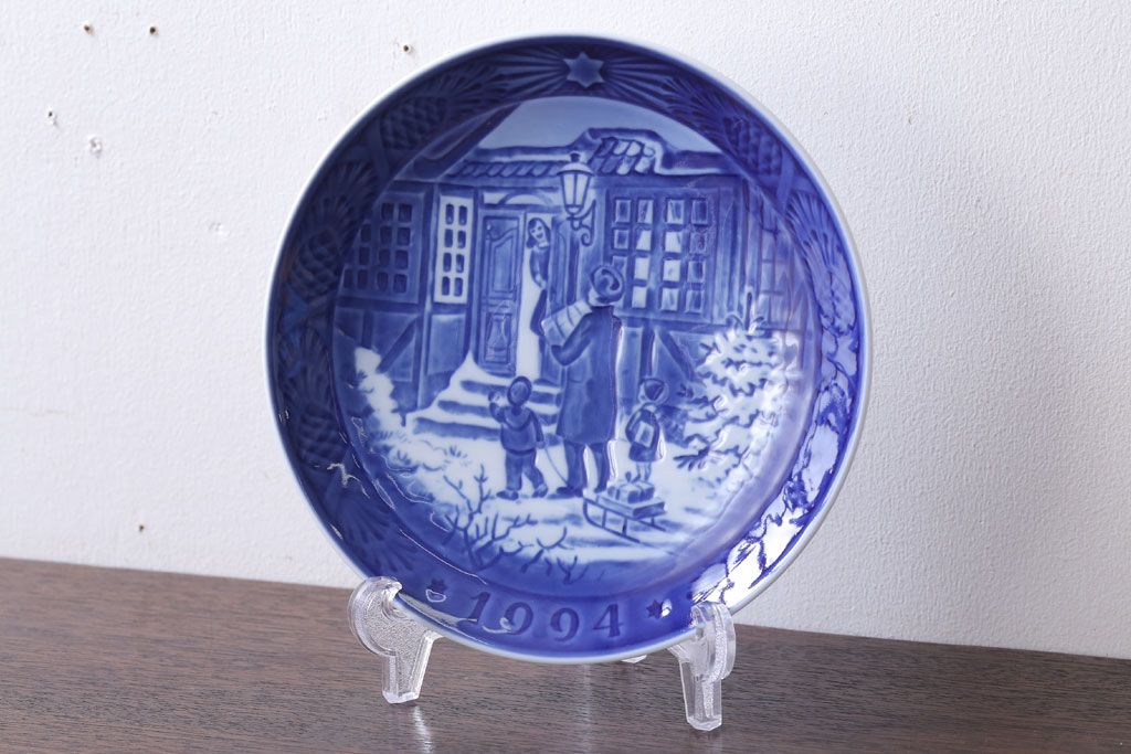 アンティーク雑貨　中古　ROYAL COPENHAGEN(ロイヤルコペンハーゲン)　イヤープレート　1994年