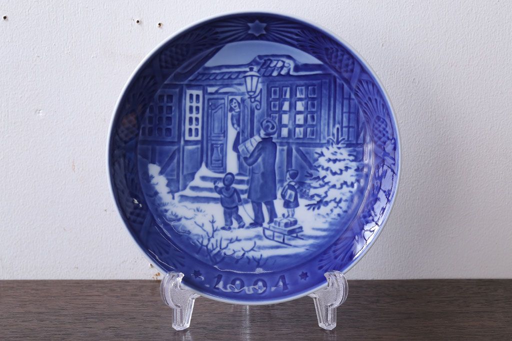 アンティーク雑貨　中古　ROYAL COPENHAGEN(ロイヤルコペンハーゲン)　イヤープレート　1994年