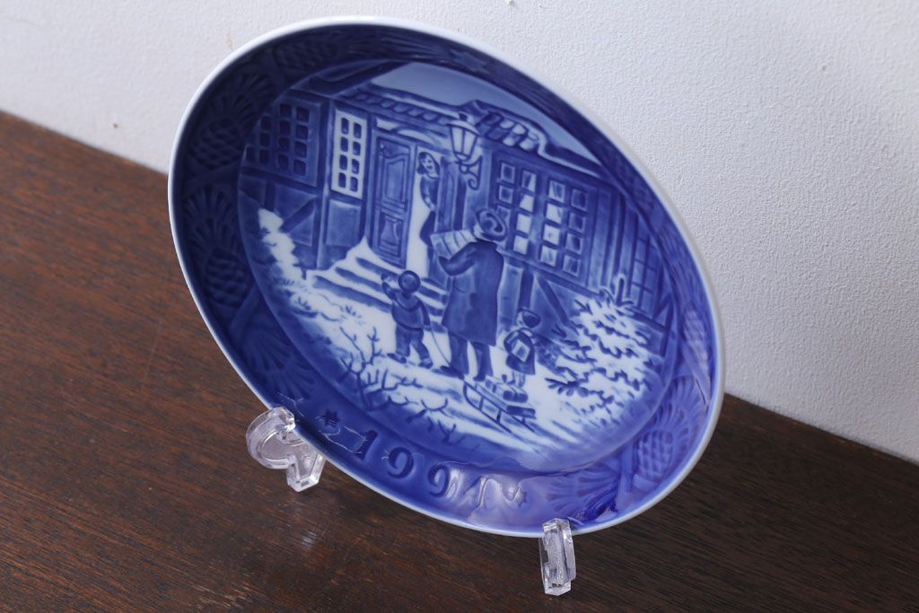 アンティーク雑貨　中古　ROYAL COPENHAGEN(ロイヤルコペンハーゲン)　イヤープレート　1994年