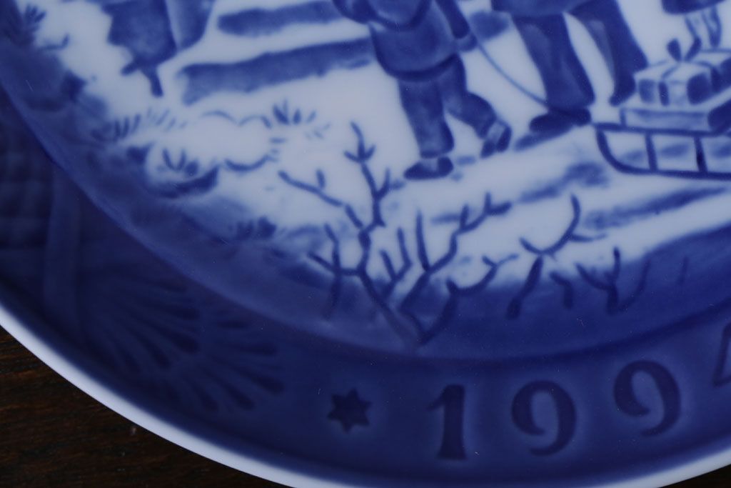 アンティーク雑貨　中古　ROYAL COPENHAGEN(ロイヤルコペンハーゲン)　イヤープレート　1994年