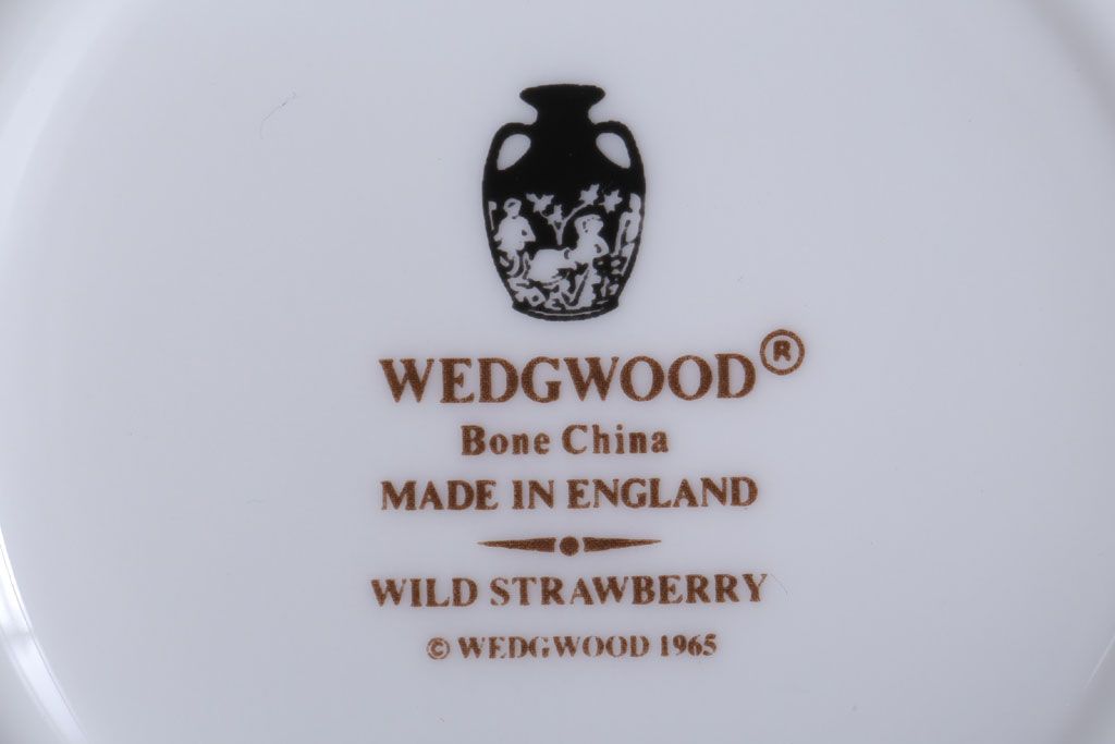 中古　イギリスWedgwood(ウェッジウッド) ワイルドストロベリー　カップ&ソーサー2客(洋食器)(2)