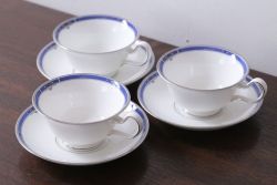 アンティーク雑貨　中古　イギリスWedgwood(ウェッジウッド)　キングスブリッジ　カップ&ソーサー3客セット(洋食器)