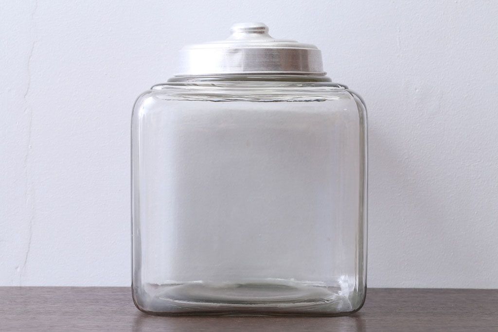 アンティーク雑貨 昭和レトロ アンティーク四角ガラス瓶(ビン)(2) ラフジュ工房
