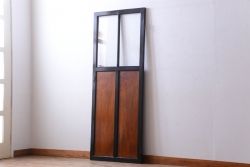 和製アンティーク　腰板欅材!古い木のドア(扉)