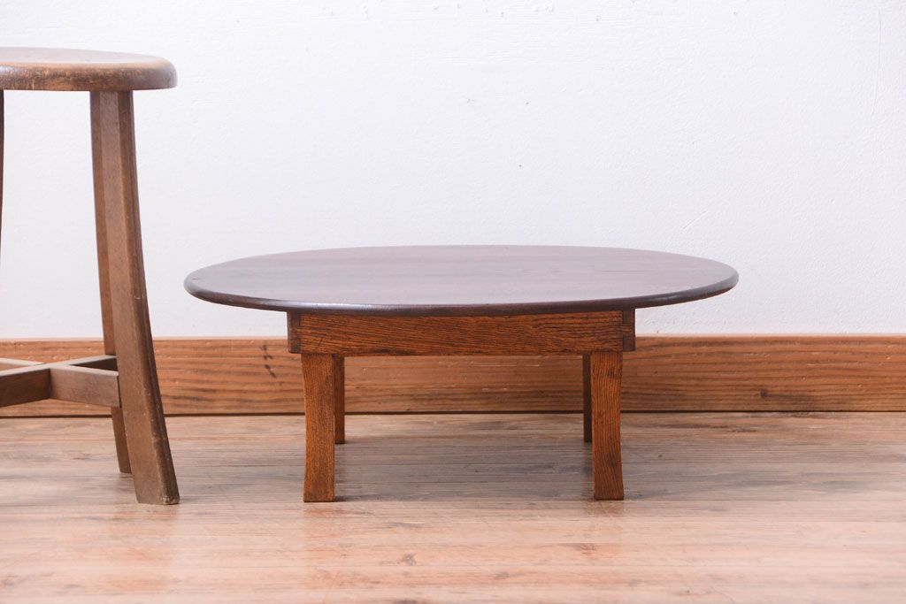 レトロ家具　昭和レトロ　小さな丸ちゃぶ台