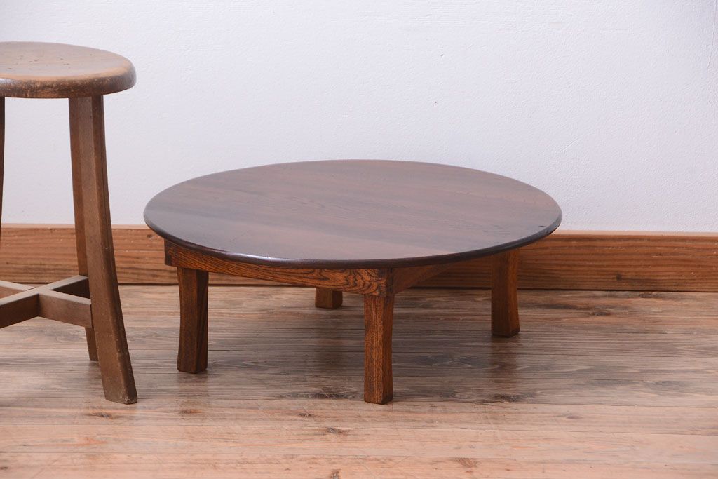 レトロ家具　昭和レトロ　小さな丸ちゃぶ台