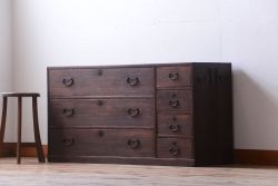 アンティーク家具　和製アンティーク　前面桐材!時代箪笥ローボード(テレビボード)