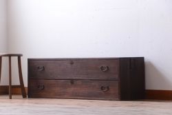 アンティーク家具　和製アンティーク　前面桐材!時代箪笥ローボード(テレビボード・ローチェスト)