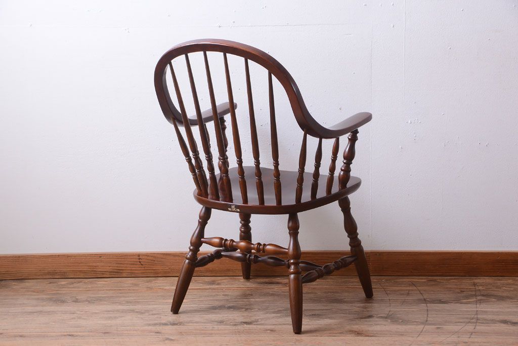 ヴィンテージ家具　柏木工　ビンテージ品　ウィンザーアームチェア(スピンドルバック)(2)