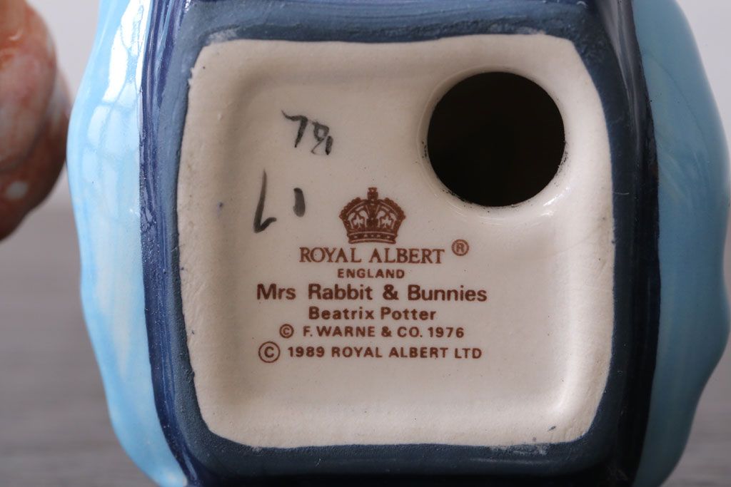 アンティーク雑貨　中古　ROYAL ALBERT(ロイヤルアルバート)　ピーターラビット　フィギュリン　2点セット