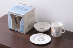 アンティーク雑貨　中古 イギリス ROYAL DOULTON(ロイヤルドルトン)　スノーマン　3点セット(洋食器)