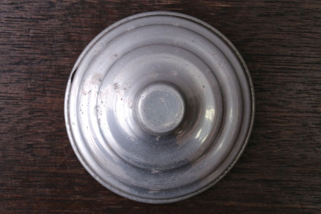 アンティーク雑貨　昭和レトロ　プレスガラスのアンティークキャンディーポット(砂糖壺)
