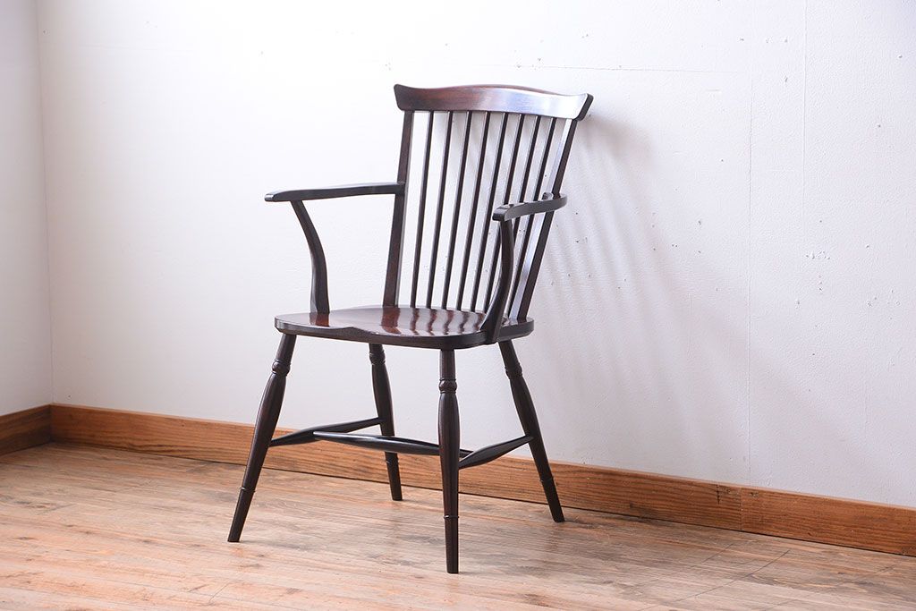 中古美品　松本民芸家具　#95　リーチC型アームチェア(1)
