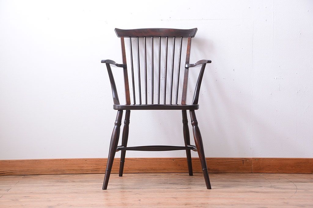中古美品　松本民芸家具　#95　リーチC型アームチェア(2)
